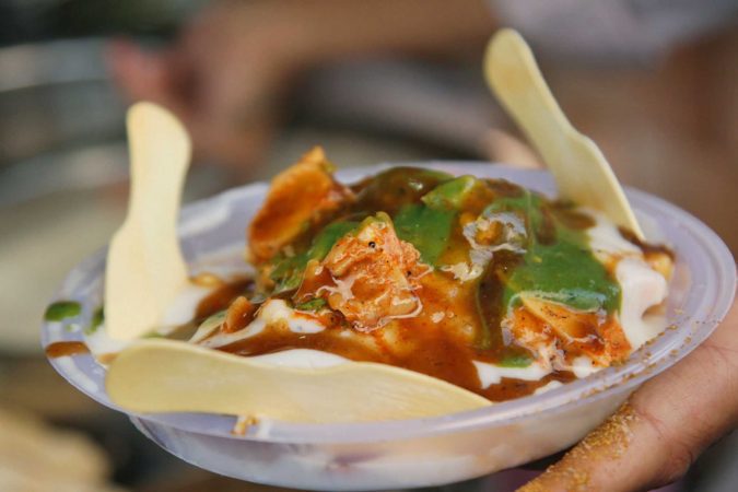 Indian Katori papri chaat at Banjara