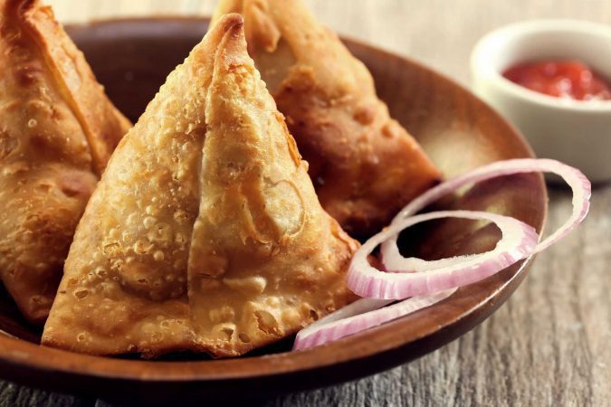 Samosa chaat at Banjara