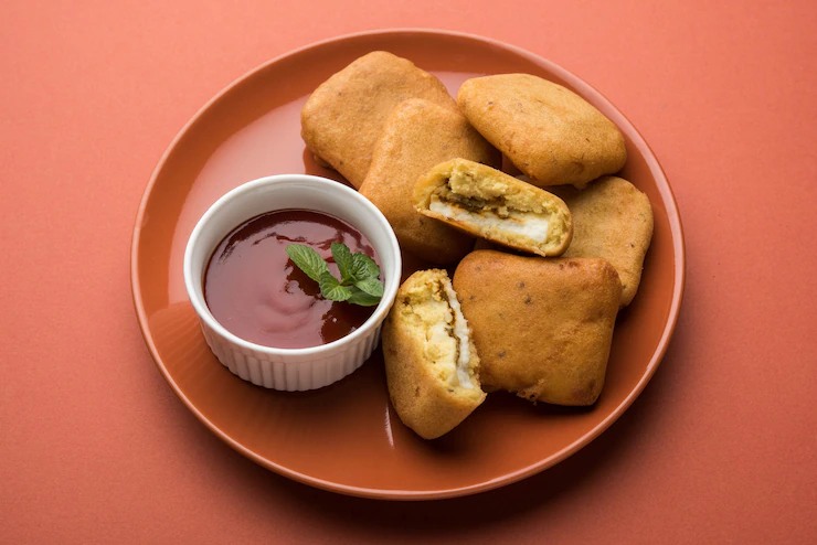 Stuffed paneer pakora at Banjara